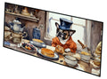 French Bulldog Fall Kitchen Pumpkins Runner Mat 28x58 Front Door Mat Indoor Outdoor Rugs for Entryway Hallway Foyer Non Slip Washable Wide Doormat