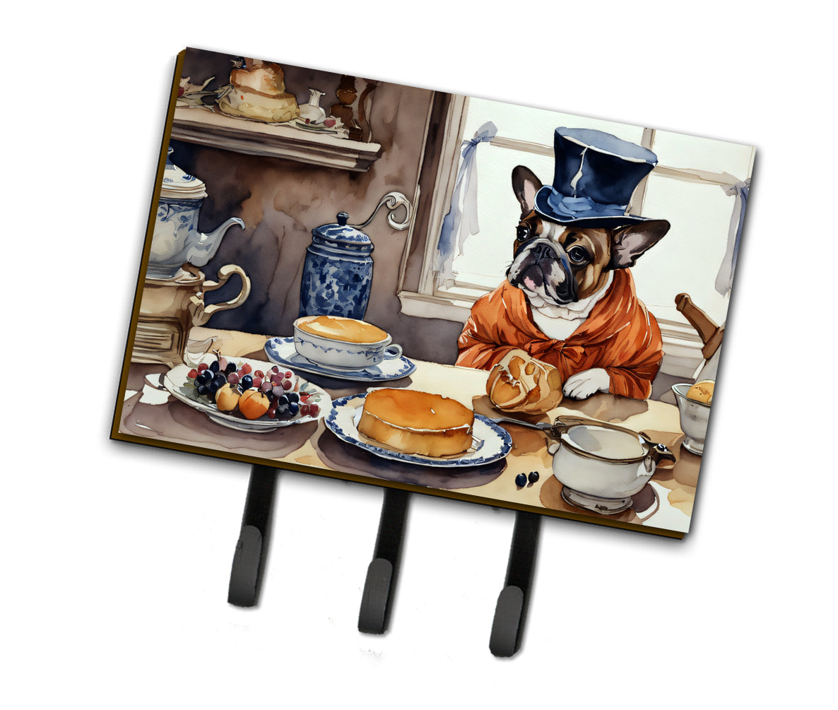 French Bulldog Fall Kitchen Pumpkins Leash or Key Holder Wall Hooks, Coat Rack Wall Mount, for Hanging Keys, Towels, Aprons, Leashes