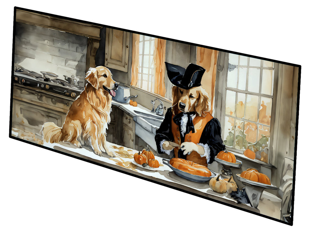 Golden Retriever Fall Kitchen Pumpkins Runner Mat 28x58 Front Door Mat Indoor Outdoor Rugs for Entryway Hallway Foyer Non Slip Washable Wide Doormat