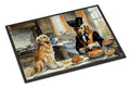 Golden Retriever Fall Kitchen Pumpkins Doormat Indoor Outdoor 24H X 36W Front Door Mat Rugs for Entryway, Non Slip Washable Low Pile,