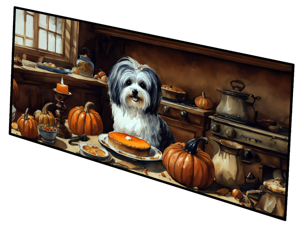 Havanese Fall Kitchen Pumpkins Runner Mat 28x58 Front Door Mat Indoor Outdoor Rugs for Entryway Hallway Foyer Non Slip Washable Wide Doormat