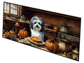 Havanese Fall Kitchen Pumpkins Runner Mat 28x58 Front Door Mat Indoor Outdoor Rugs for Entryway Hallway Foyer Non Slip Washable Wide Doormat