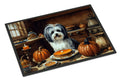 Havanese Fall Kitchen Pumpkins Doormat Indoor Outdoor 24H X 36W Front Door Mat Rugs for Entryway, Non Slip Washable Low Pile,