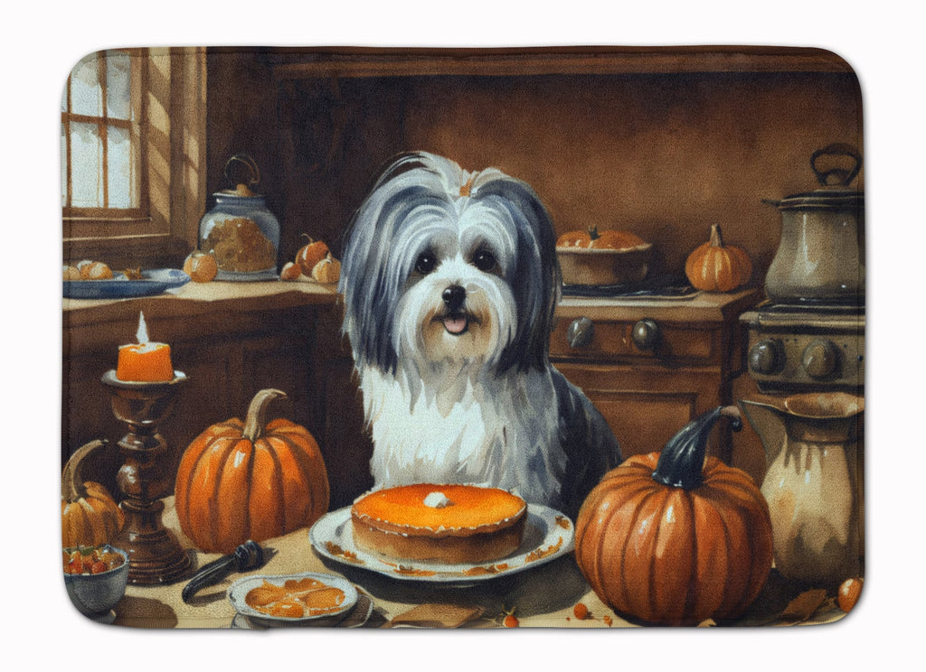 Havanese Fall Kitchen Pumpkins Memory Foam Kitchen Mat Machine Washable Anti-Fatigue Cushion Comfort Bath or Kitchen Rug