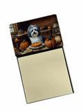 Havanese Fall Kitchen Pumpkins Watercolor Sticky Note Holder Refillable Dispenser Desk Accessory 3x3 Pad Gift