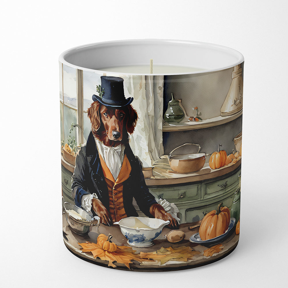 Irish Setter Fall Kitchen Pumpkins Decorative Soy Candle Nature Soy Wax Essential Oil Home Decor Ideal for Bedroom Kitchen Bath Office Gift, 10 oz
