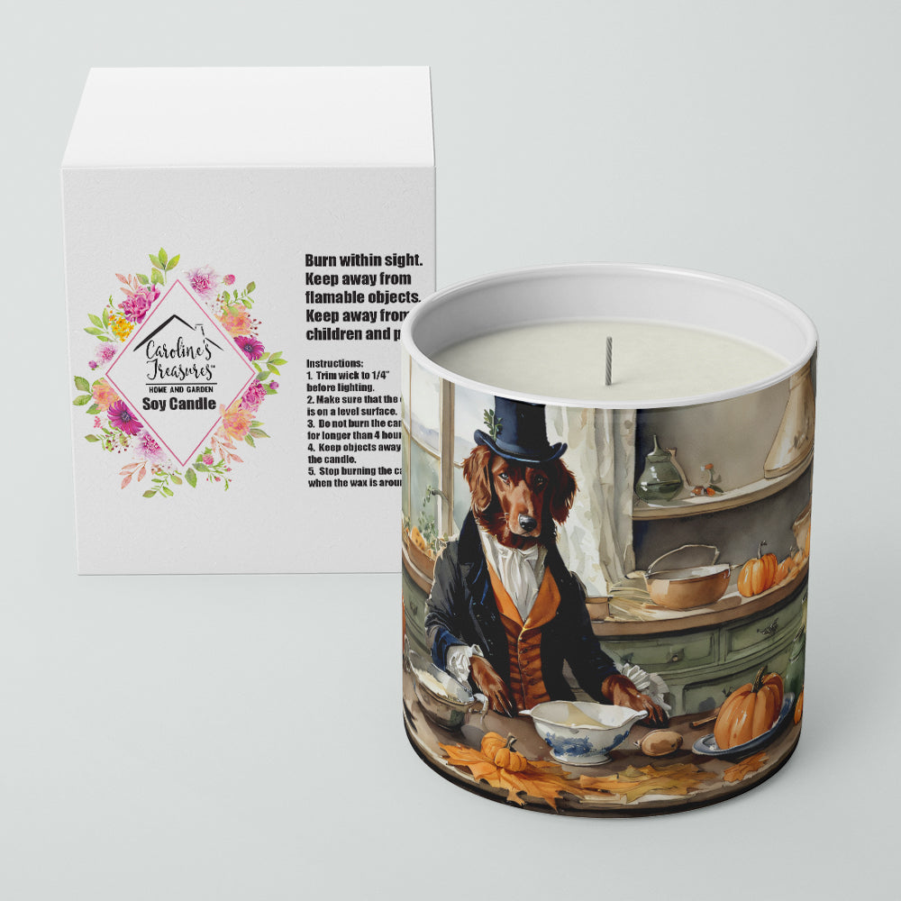 Irish Setter Fall Kitchen Pumpkins Decorative Soy Candle Nature Soy Wax Essential Oil Home Decor Ideal for Bedroom Kitchen Bath Office Gift, 10 oz