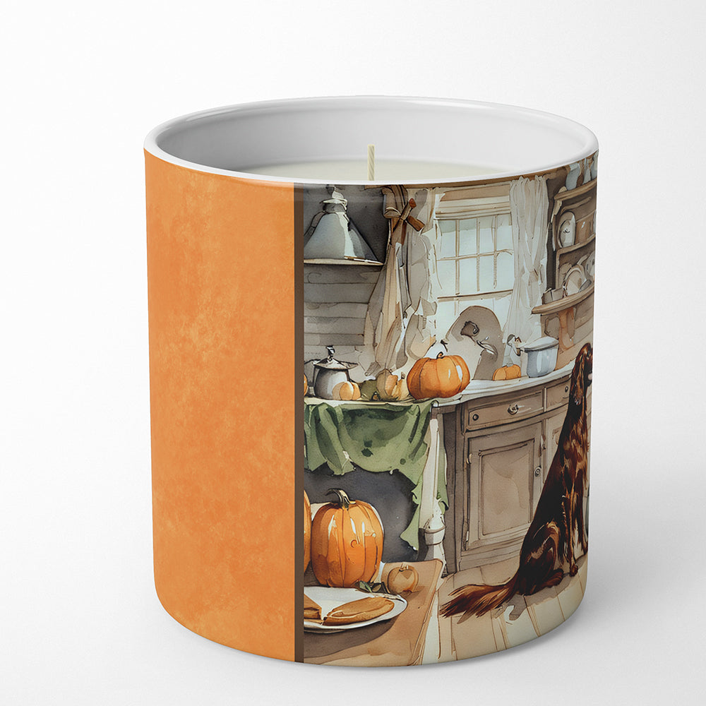 Irish Setter Fall Kitchen Pumpkins Decorative Soy Candle Nature Soy Wax Essential Oil Home Decor Ideal for Bedroom Kitchen Bath Office Gift, 10 oz