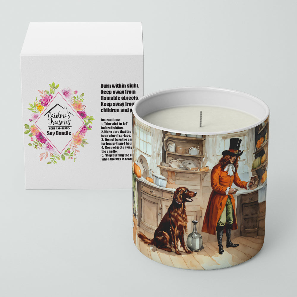 Irish Setter Fall Kitchen Pumpkins Decorative Soy Candle Nature Soy Wax Essential Oil Home Decor Ideal for Bedroom Kitchen Bath Office Gift, 10 oz