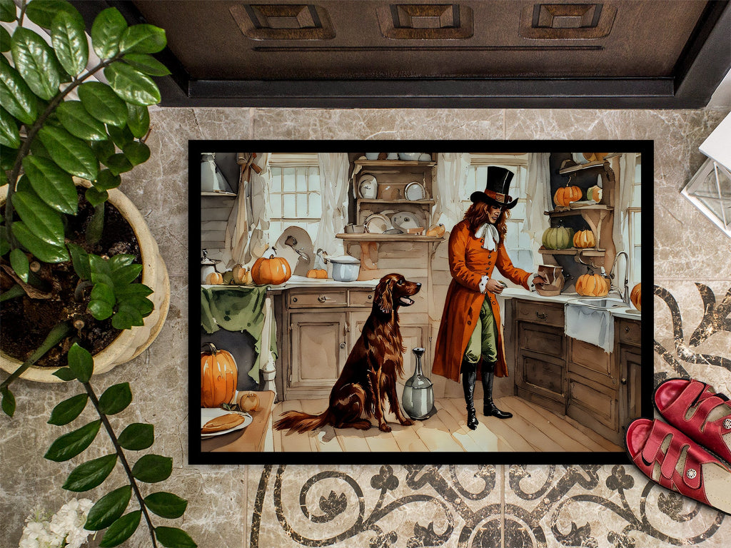Irish Setter Fall Kitchen Pumpkins Doormat Indoor Outdoor 24H X 36W Front Door Mat Rugs for Entryway, Non Slip Washable Low Pile,