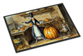 Italian Greyhound Fall Kitchen Pumpkins Doormat Indoor Outdoor 24H X 36W Front Door Mat Rugs for Entryway, Non Slip Washable Low Pile,
