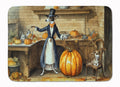 Italian Greyhound Fall Kitchen Pumpkins Memory Foam Kitchen Mat Machine Washable Anti-Fatigue Cushion Comfort Bath or Kitchen Rug