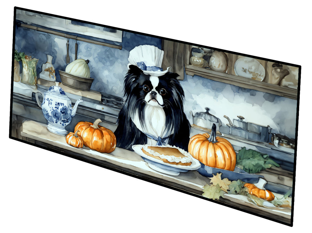 Japanese Chin Fall Kitchen Pumpkins Runner Mat 28x58 Front Door Mat Indoor Outdoor Rugs for Entryway Hallway Foyer Non Slip Washable Wide Doormat