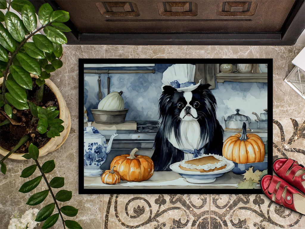 Japanese Chin Fall Kitchen Pumpkins Doormat Indoor Outdoor 24H X 36W Front Door Mat Rugs for Entryway, Non Slip Washable Low Pile,