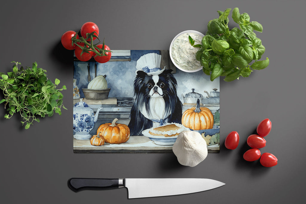 Japanese Chin Fall Kitchen Pumpkins Cutting Board Tempered Glass Kitchen Cutting Surface, Heat Resistant Chopping, Non-Slip Feet, Food Prep & Serving