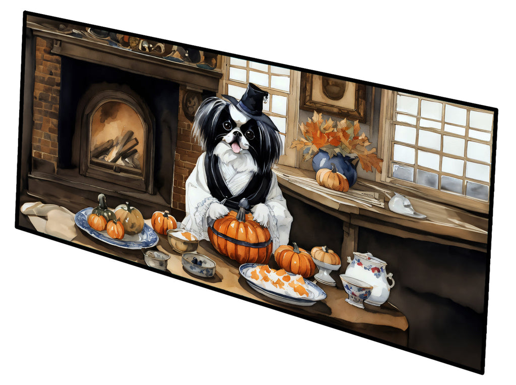 Japanese Chin Fall Kitchen Pumpkins Runner Mat 28x58 Front Door Mat Indoor Outdoor Rugs for Entryway Hallway Foyer Non Slip Washable Wide Doormat