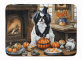 Japanese Chin Fall Kitchen Pumpkins Memory Foam Kitchen Mat Machine Washable Anti-Fatigue Cushion Comfort Bath or Kitchen Rug