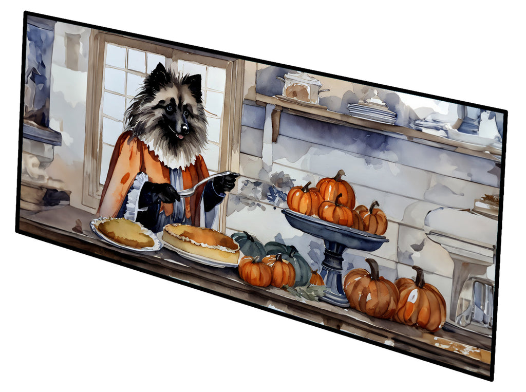 Keeshond Fall Kitchen Pumpkins Runner Mat 28x58 Front Door Mat Indoor Outdoor Rugs for Entryway Hallway Foyer Non Slip Washable Wide Doormat