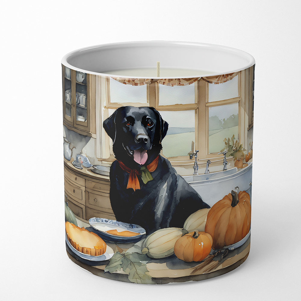 Black Lab Fall Kitchen Pumpkins Decorative Soy Candle Nature Soy Wax Essential Oil Home Decor Ideal for Bedroom Kitchen Bath Office Gift, 10 oz