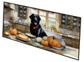 Black Lab Fall Kitchen Pumpkins Runner Mat 28x58 Front Door Mat Indoor Outdoor Rugs for Entryway Hallway Foyer Non Slip Washable Wide Doormat
