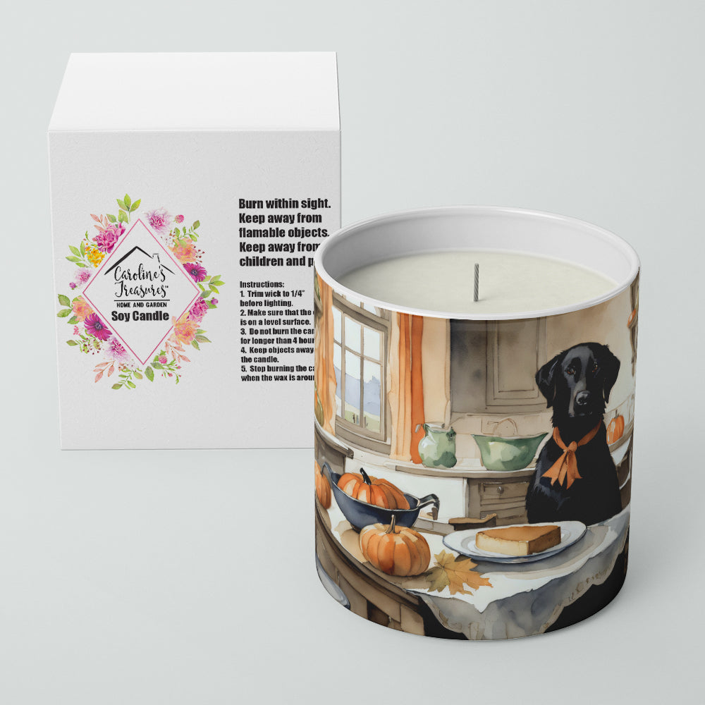 Black Lab Fall Kitchen Pumpkins Decorative Soy Candle Nature Soy Wax Essential Oil Home Decor Ideal for Bedroom Kitchen Bath Office Gift, 10 oz