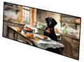 Black Lab Fall Kitchen Pumpkins Runner Mat 28x58 Front Door Mat Indoor Outdoor Rugs for Entryway Hallway Foyer Non Slip Washable Wide Doormat