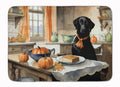 Black Lab Fall Kitchen Pumpkins Memory Foam Kitchen Mat Machine Washable Anti-Fatigue Cushion Comfort Bath or Kitchen Rug