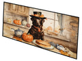 Chocolate Lab Fall Kitchen Pumpkins Runner Mat 28x58 Front Door Mat Indoor Outdoor Rugs for Entryway Hallway Foyer Non Slip Washable Wide Doormat