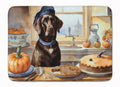Chocolate Lab Fall Kitchen Pumpkins Memory Foam Kitchen Mat Machine Washable Anti-Fatigue Cushion Comfort Bath or Kitchen Rug