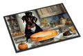 Chocolate Lab Fall Kitchen Pumpkins Doormat Indoor Outdoor 18H X 27W Front Door Mat Rugs for Entryway, Non Slip Washable