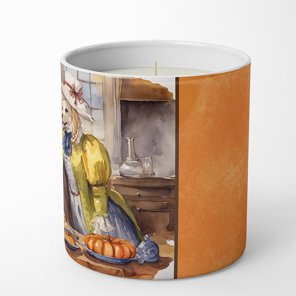 Yellow Lab Fall Kitchen Pumpkins Decorative Soy Candle Nature Soy Wax Essential Oil Home Decor Ideal for Bedroom Kitchen Bath Office Gift, 10 oz