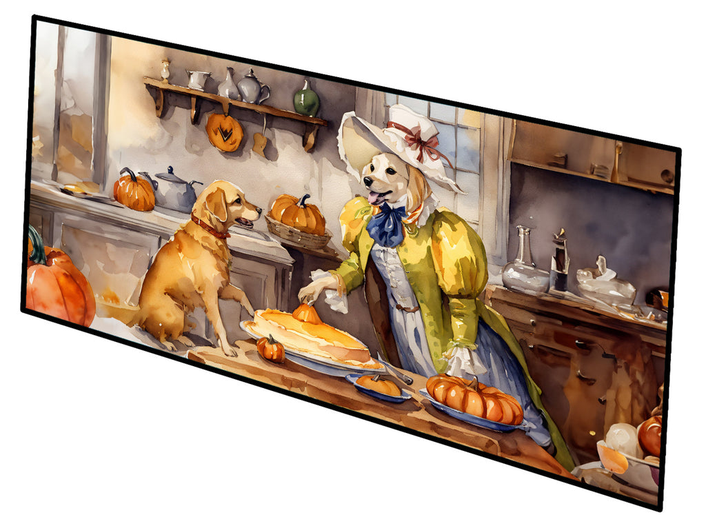Yellow Lab Fall Kitchen Pumpkins Runner Mat 28x58 Front Door Mat Indoor Outdoor Rugs for Entryway Hallway Foyer Non Slip Washable Wide Doormat