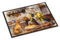Yellow Lab Fall Kitchen Pumpkins Doormat Indoor Outdoor 18H X 27W Front Door Mat Rugs for Entryway, Non Slip Washable