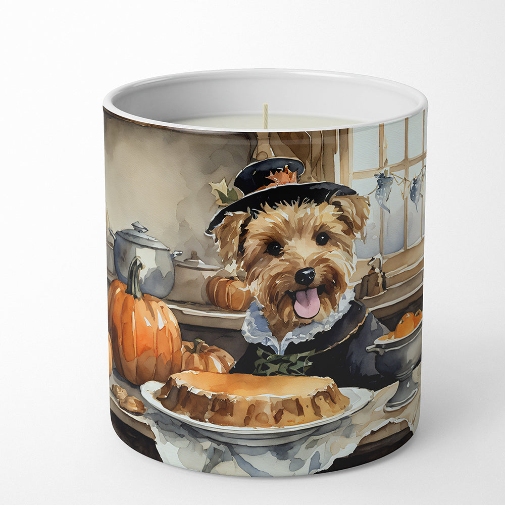 Lakeland Terrier Fall Kitchen Pumpkins Decorative Soy Candle Nature Soy Wax Essential Oil Home Decor Ideal for Bedroom Kitchen Bath Office Gift, 10 oz
