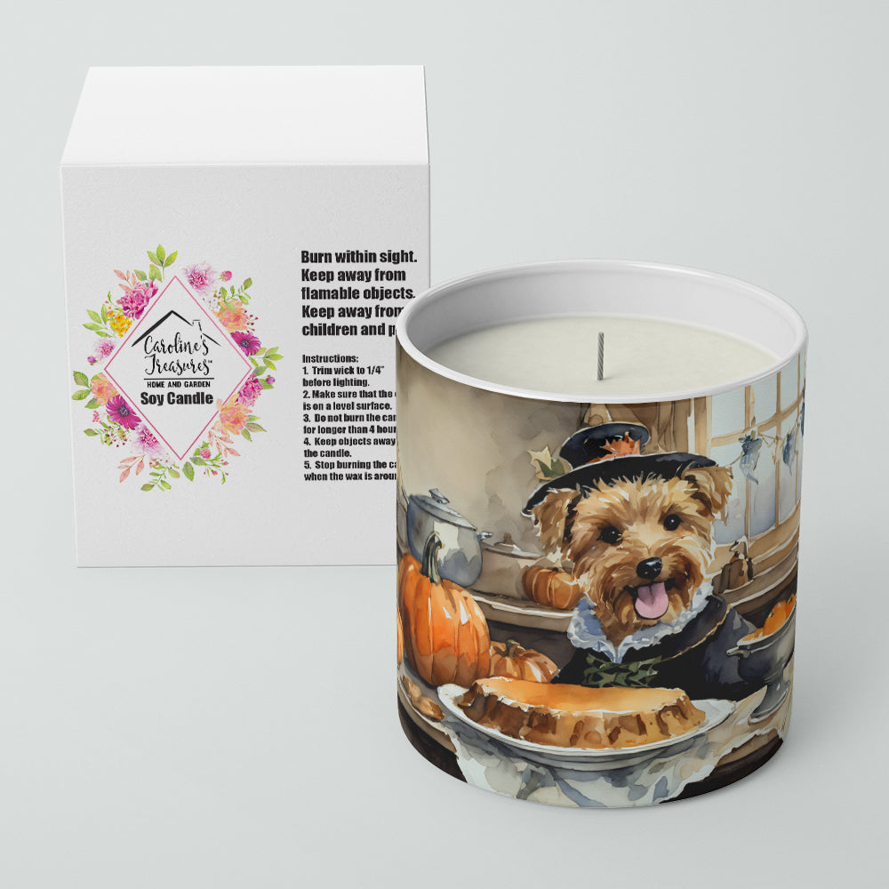 Lakeland Terrier Fall Kitchen Pumpkins Decorative Soy Candle Nature Soy Wax Essential Oil Home Decor Ideal for Bedroom Kitchen Bath Office Gift, 10 oz