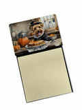 Lakeland Terrier Fall Kitchen Pumpkins Watercolor Sticky Note Holder Refillable Dispenser Desk Accessory 3x3 Pad Gift