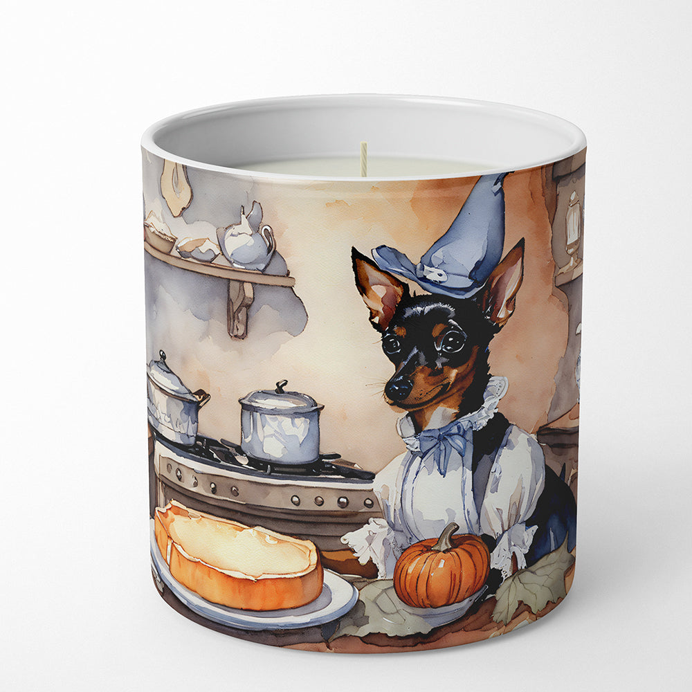 Miniature Pinscher Fall Kitchen Pumpkins Decorative Soy Candle Nature Soy Wax Essential Oil Home Decor Ideal for Bedroom Kitchen Bath Office Gift, 10 oz