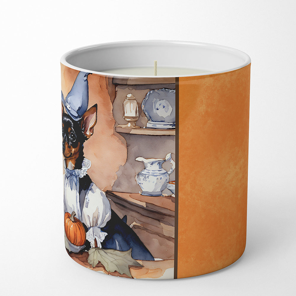 Miniature Pinscher Fall Kitchen Pumpkins Decorative Soy Candle Nature Soy Wax Essential Oil Home Decor Ideal for Bedroom Kitchen Bath Office Gift, 10 oz