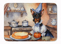 Miniature Pinscher Fall Kitchen Pumpkins Memory Foam Kitchen Mat Machine Washable Anti-Fatigue Cushion Comfort Bath or Kitchen Rug