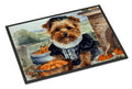 Norfolk Terrier Fall Kitchen Pumpkins Doormat Indoor Outdoor 24H X 36W Front Door Mat Rugs for Entryway, Non Slip Washable Low Pile,