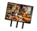 Norwich Terrier Fall Kitchen Pumpkins Leash or Key Holder Wall Hooks, Coat Rack Wall Mount, for Hanging Keys, Towels, Aprons, Leashes