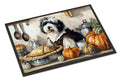 Old English Sheepdog Fall Kitchen Pumpkins Doormat Indoor Outdoor 24H X 36W Front Door Mat Rugs for Entryway, Non Slip Washable Low Pile,