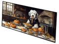 Old English Sheepdog Fall Kitchen Pumpkins Runner Mat 28x58 Front Door Mat Indoor Outdoor Rugs for Entryway Hallway Foyer Non Slip Washable Wide Doormat