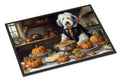 Old English Sheepdog Fall Kitchen Pumpkins Doormat Indoor Outdoor 24H X 36W Front Door Mat Rugs for Entryway, Non Slip Washable Low Pile,
