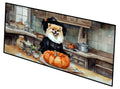 Pomeranian Fall Kitchen Pumpkins Runner Mat 28x58 Front Door Mat Indoor Outdoor Rugs for Entryway Hallway Foyer Non Slip Washable Wide Doormat