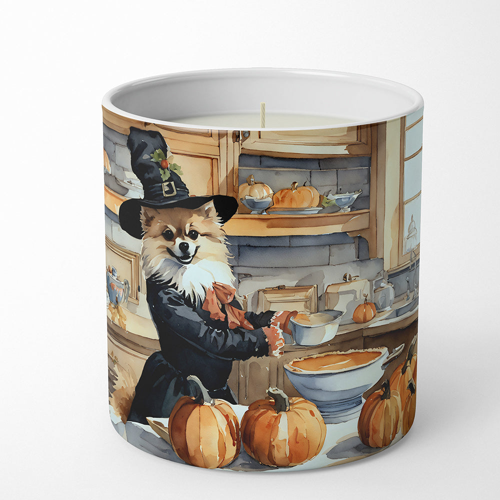 Pomeranian Fall Kitchen Pumpkins Decorative Soy Candle Nature Soy Wax Essential Oil Home Decor Ideal for Bedroom Kitchen Bath Office Gift, 10 oz