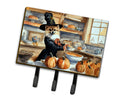 Pomeranian Fall Kitchen Pumpkins Leash or Key Holder Wall Hooks, Coat Rack Wall Mount, for Hanging Keys, Towels, Aprons, Leashes