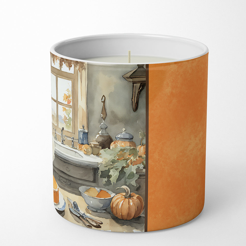 Poodle Fall Kitchen Pumpkins Decorative Soy Candle Nature Soy Wax Essential Oil Home Decor Ideal for Bedroom Kitchen Bath Office Gift, 10 oz