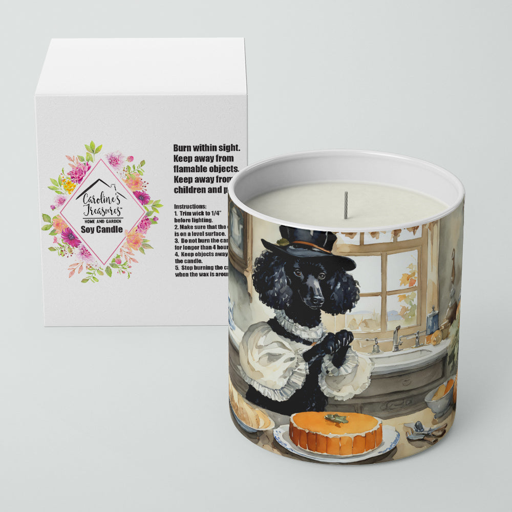 Poodle Fall Kitchen Pumpkins Decorative Soy Candle Nature Soy Wax Essential Oil Home Decor Ideal for Bedroom Kitchen Bath Office Gift, 10 oz