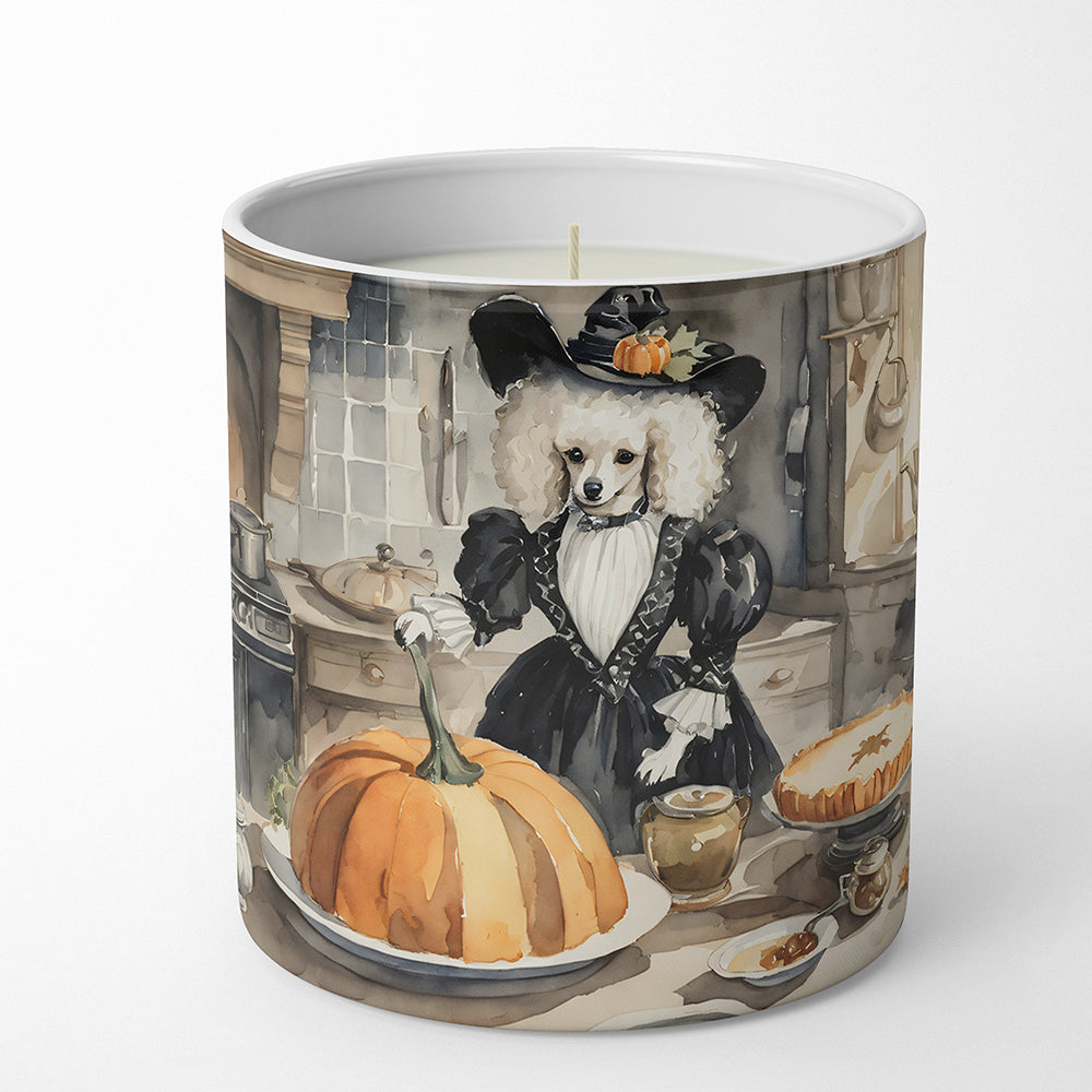 Poodle Fall Kitchen Pumpkins Decorative Soy Candle Nature Soy Wax Essential Oil Home Decor Ideal for Bedroom Kitchen Bath Office Gift, 10 oz